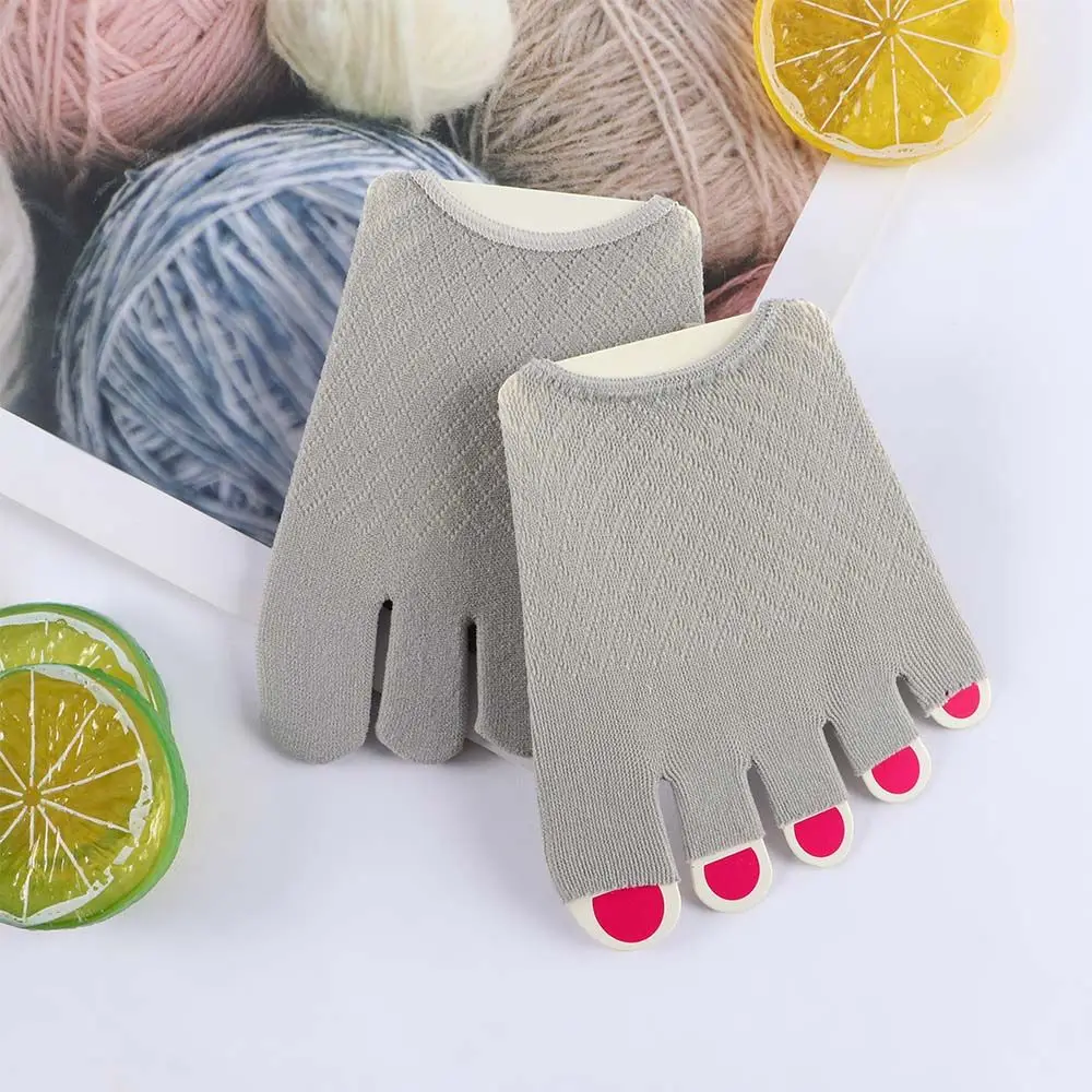 Breathable Thin Non-slip Women Summer Cotton Half Palm Socks Open Toe Socks Sock Slippers