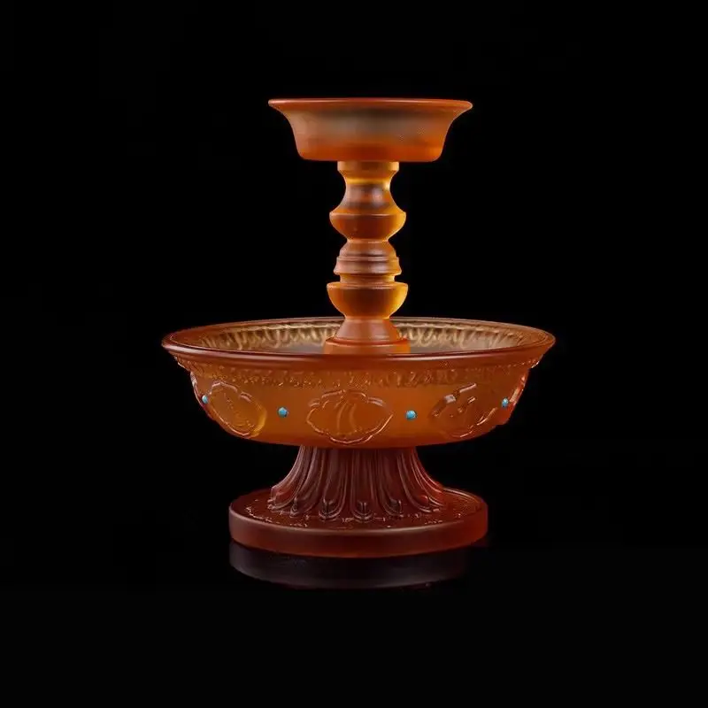 

Ancient glass water supply cup glass eight auspicious wine glass household ornament