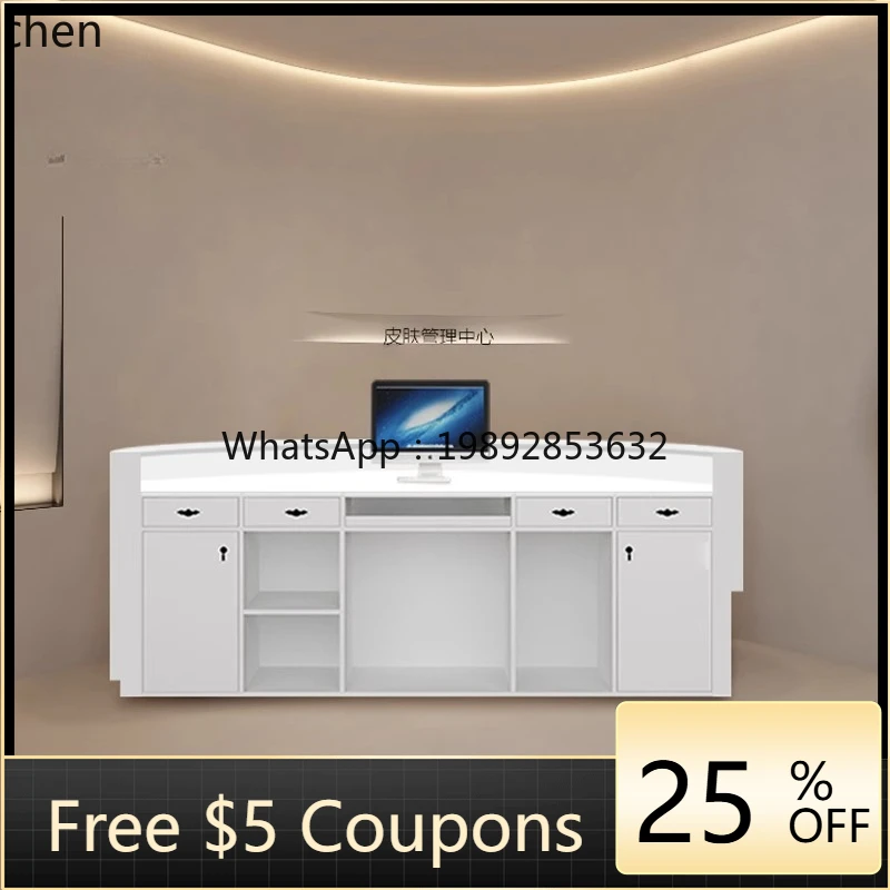 curved cashier small counter clothing store bar table simple company front desk reception
