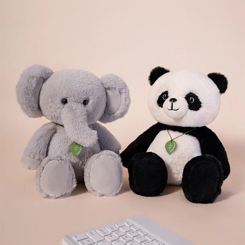 Giocattoli di peluche serie Run da 35 cm Volpe Panda Elefante - Simpatico cuscino per bambola di peluche morbido per il regalo di compleanno di San Valentino