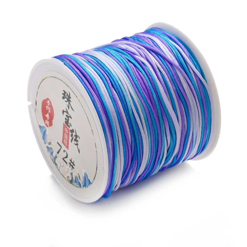 iYOE 45m/Roll 0.8mm Gradient Color Macrame Thread Rope Nylon Cord For Jewelry Making Bracelet Diy Needlework Craft Tassel Charms