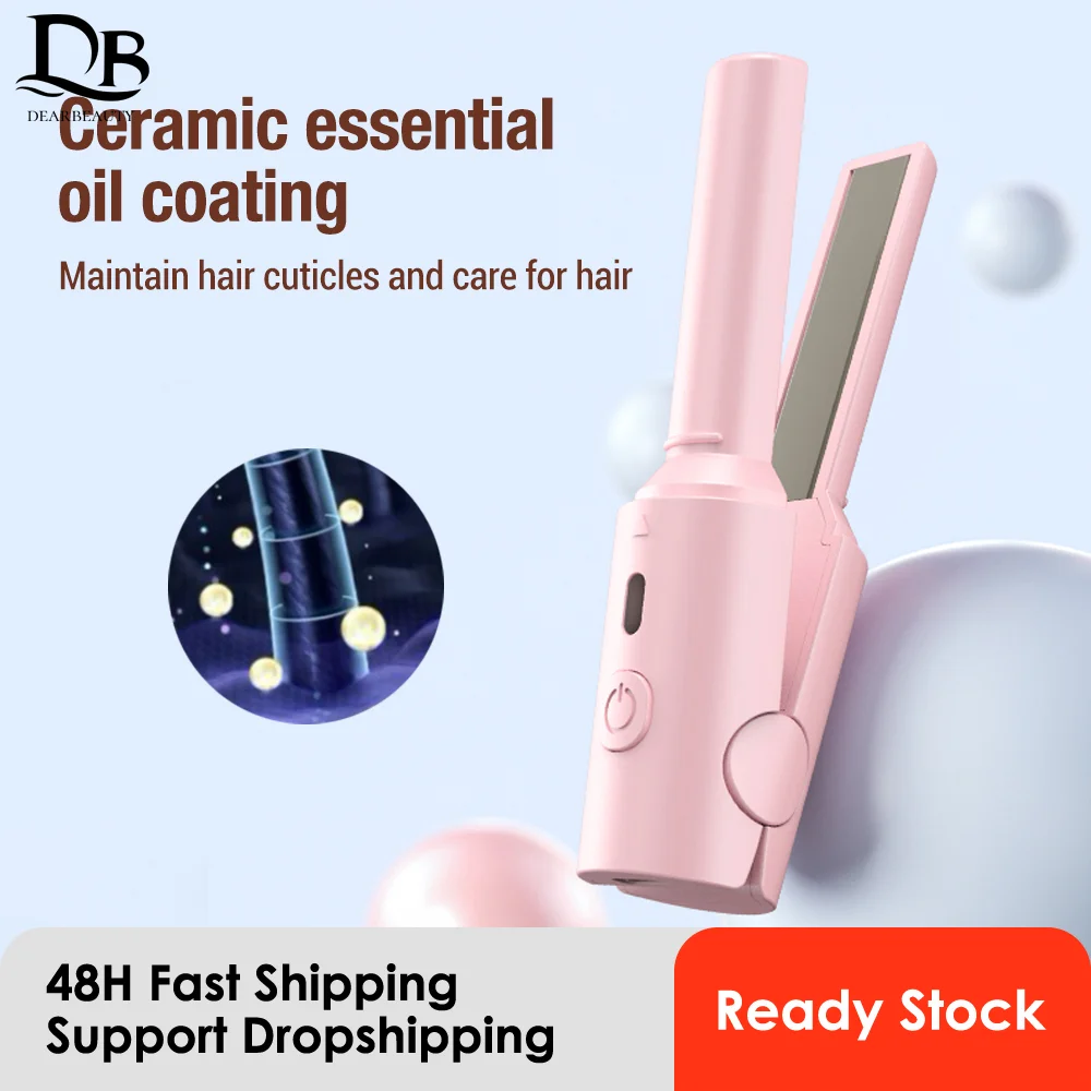 

Mini Portable Hair Straightener for Women Ceramic Curling Iron Dual-Use Styling Tool for Straightening And Curling