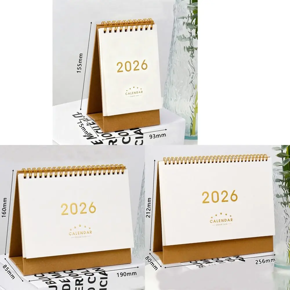 Utile calendario cartaceo da tavolo 2026 Planner annuale multifunzione Agenda Notebook Decorazioni per la casa Agenda Organizzatore Home Office