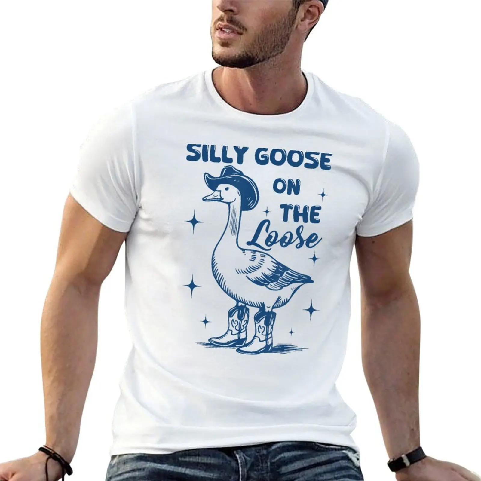 

Funny Retro Vintage Meme Silly Goose On The Loose T-Shirt mens graphic t shirts man t shirts for men T-Shirt