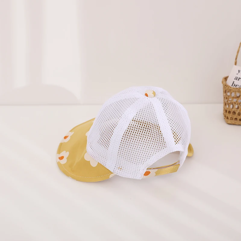 Summer Kids Sun Hats for Girls Big Brim Mesh Baby Girl Hat Beach Travel Toddler Baseball Caps Infant Accessories 1-3Y