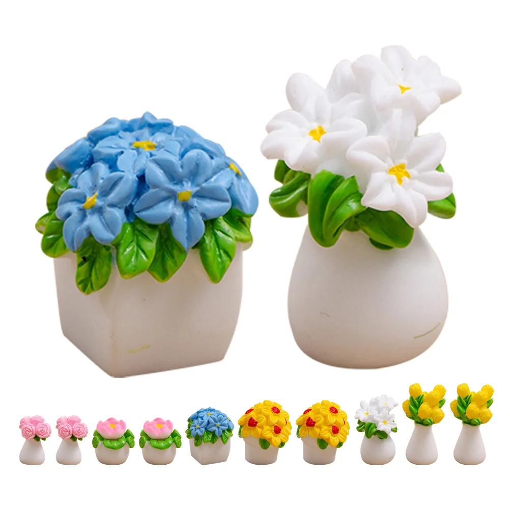 

12Pcs Miniature Potted Plants Mini Bonsai Greenery Scene Decor Realistic Tiny Plant for Mini Garden Desktop Ornament
