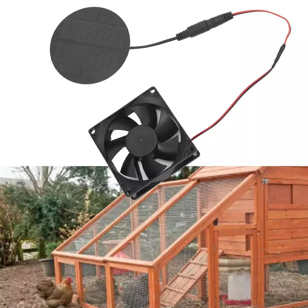 

1set Ventilation Fans Solar Powered Panel Fan Lightweight Outdoor Energy Solar 10W Pet Houses Coops Sheds Greenhouse