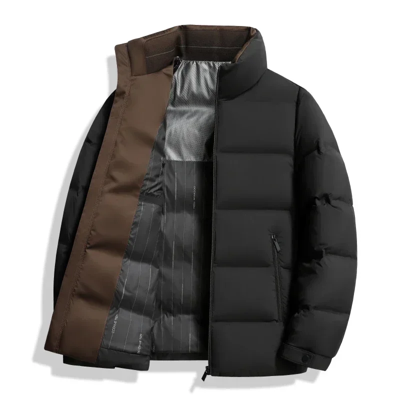 Duck Down Winter Down Jacket Men's Stand Collar Light Luxury Business Winter Wear Men's Coat Light Thick Warm Men's Jacket