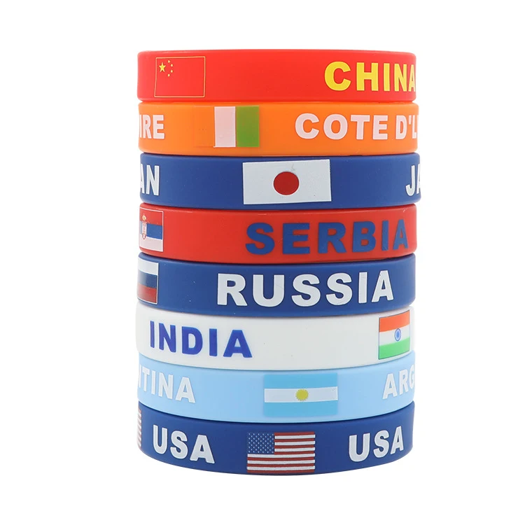 Customized 2pcs Palestine Wristband Sport Silicone Bracelet Rubber Band Fashion Accessory