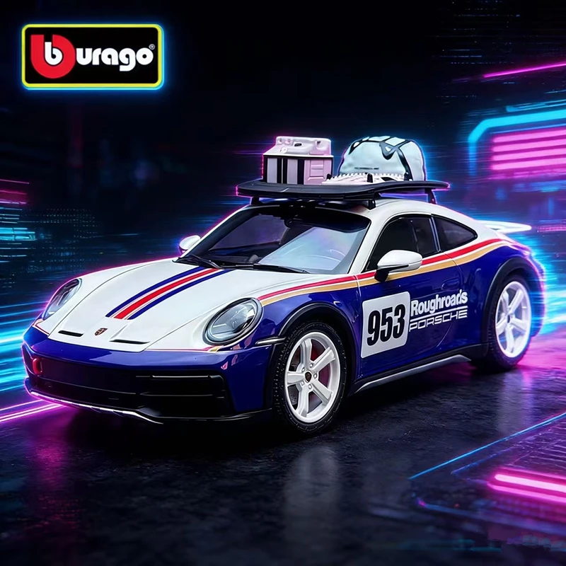 

Bburago 1:24 911 Rally Alloy Sports Car Model Diecast Metal Track Racing Vehicle Car model High Simulation Kid Toy Birthday Gift