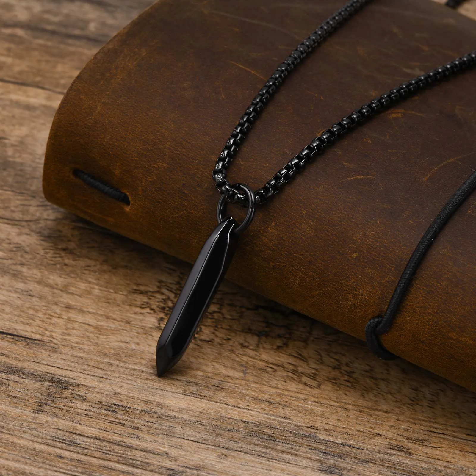 Nagel Stil Anhänger Halskette für Männer Edelstahl geometrische sechseckige unregelmäßige Hip Hop Punk Kette Kragen Party Geschenk für Männer – Detail 6