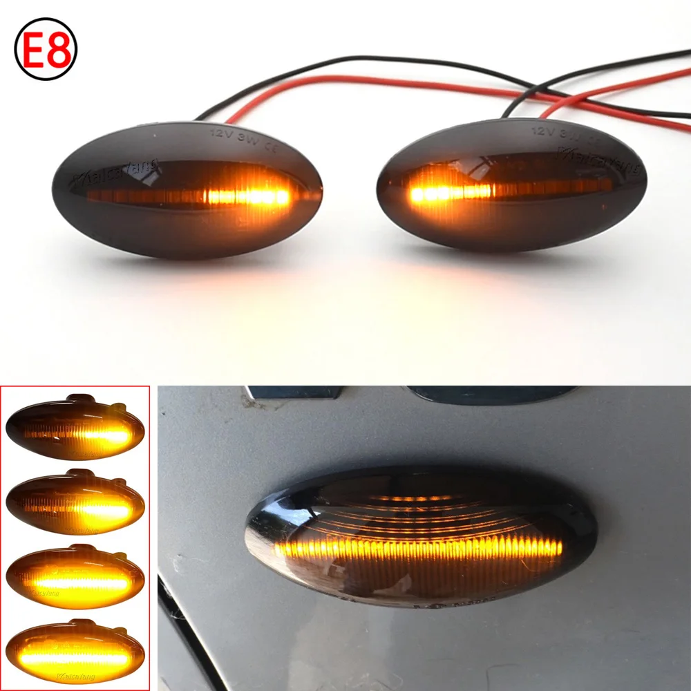 2pcs Sequential Flashing LED Turn Signal Side Marker Light For Suzuki Swift Alto SX4 Jimny Splash Grand Vitara Dynamic Lamp