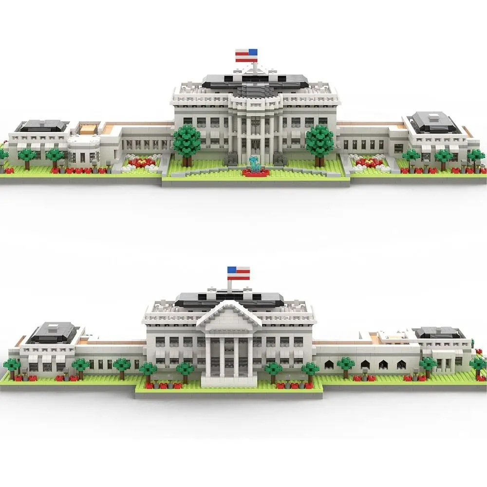 3000-teiliges Miniaturblock-Set „White House“: Iconisches Wahrzeichen-Bauspielzeug für Kinder und Erwachsene