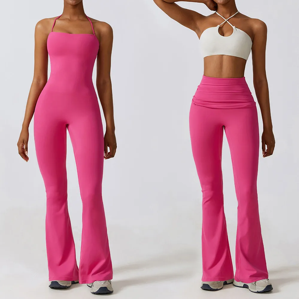 Mono de Yoga para mujer, traje de una pieza para gimnasio, Fitness, ropa de entrenamiento para mujer, ropa deportiva, conjunto de levantamiento de glúteos, ropa deportiva