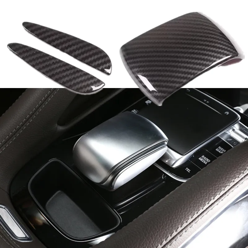 Car Center Console Gear Shift Handle Side Decoration Trim For Mercedes Benz GLE GLS W167 X167 350 450 2019-2020 ABS Accessories