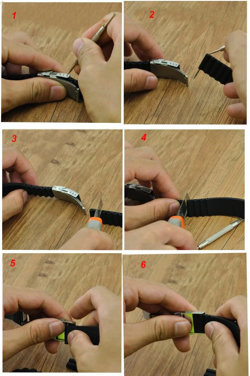 20 مللي متر 22 مللي متر جودة عالية حزام ساعة سيليكون أسود الفولاذ المقاوم للصدأ للطي مشبك ساعة حزام (استيك) ساعة لفرقة مقاومة للماء العالمية