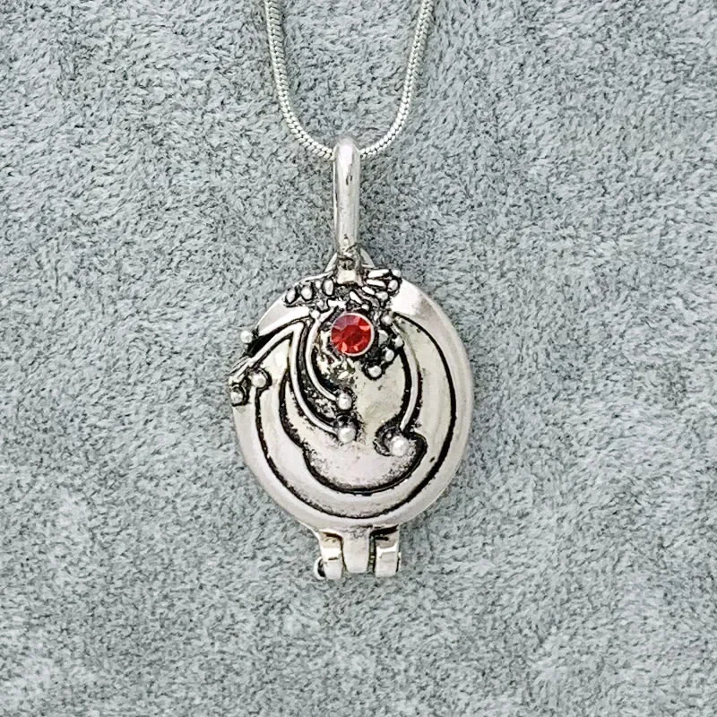 The Vampire Diaries Elena Vervain Pendant Necklace Box Openable Fashion Women Jewelry Fan Gift