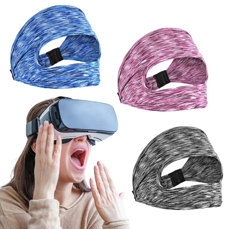 3 6 Pcs VR Sweat Mask Adjustable VR Eye Mask Breathable AR Sweats Band V-R Face Cover Cushion for Any Head Size Most VR Devices