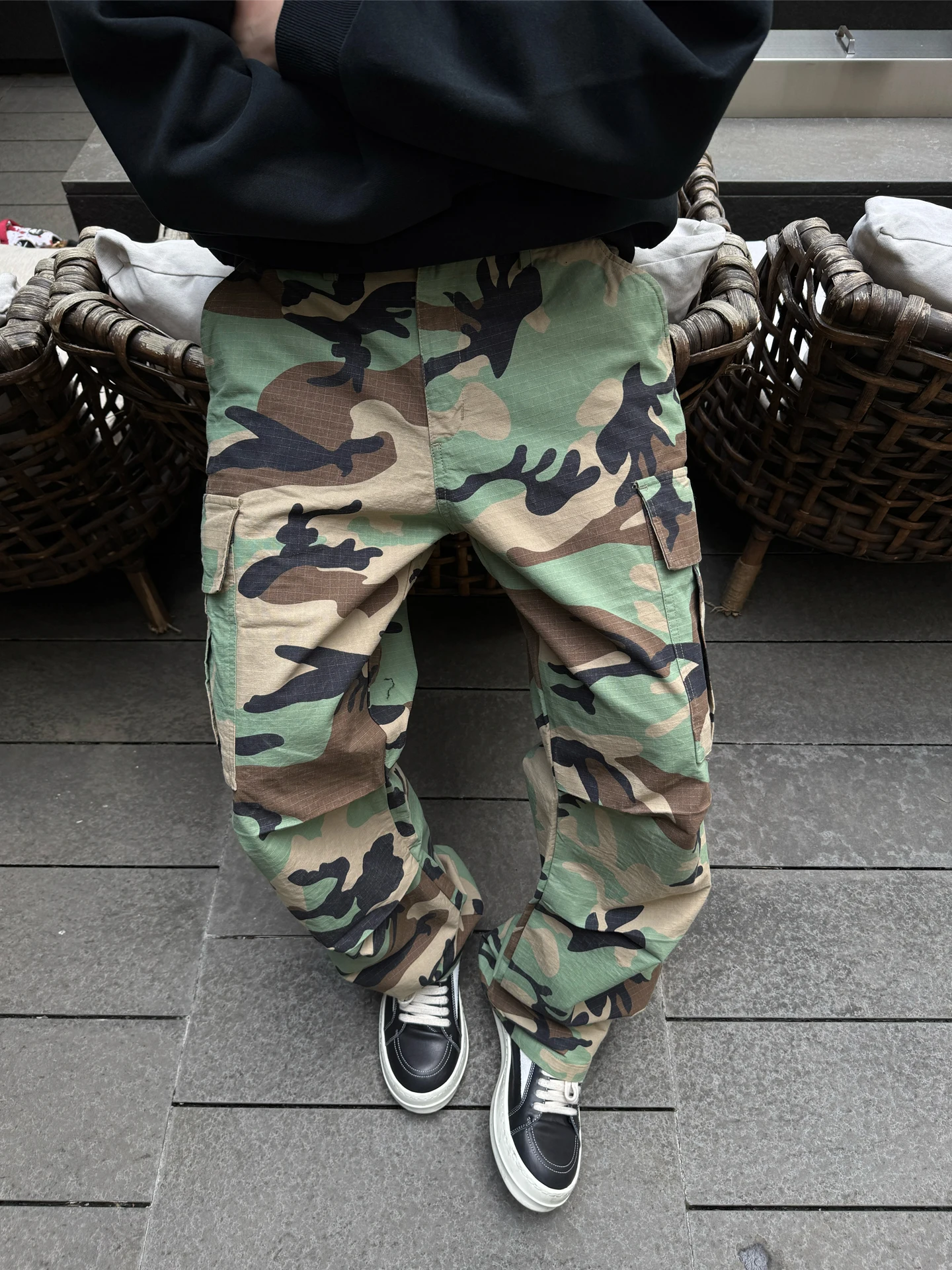 

Мужские повседневные джинсы Auticup с камуфляжным принтом, прямые, из хлопка, с карманами, винтажные, износостойкие