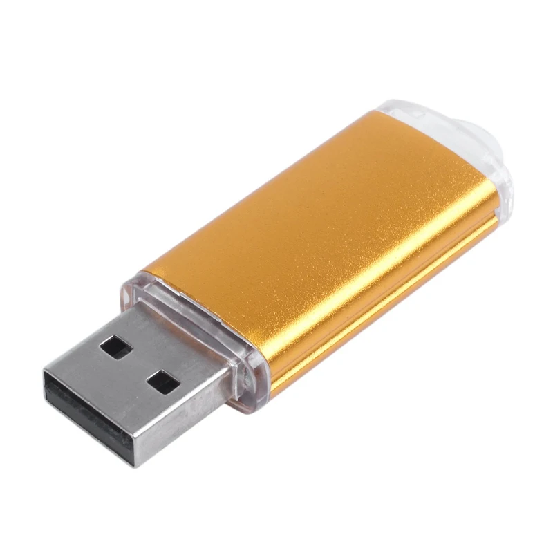Pen Drive Flash Memory Stick USB, Disco U, Cor Dourada, 64MB, Compatível com PS3, PS4, PC, TV
