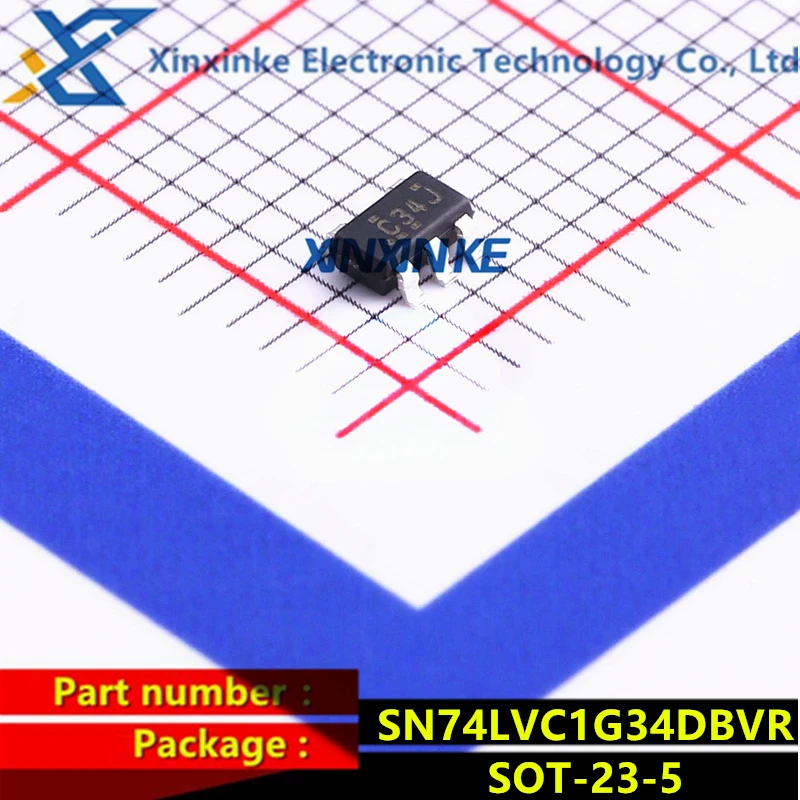 

SN74LVC1G34DBVR SOT-23-5 Mark:C34J Buffers & Line Drivers SINGLE BUFFER GATE Logic ICs Brand New Original