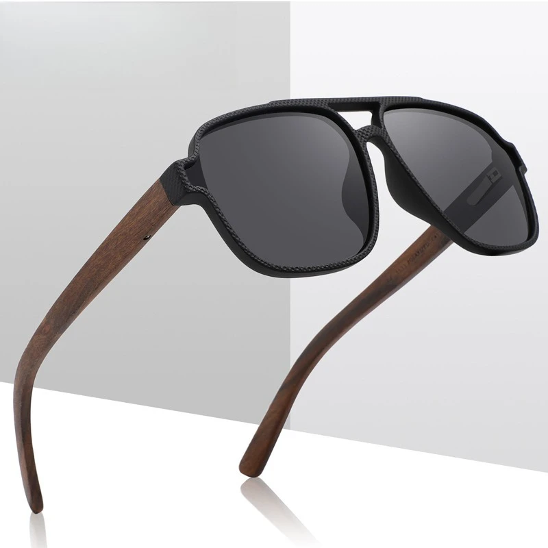

Rectangle Wooden Temple Sunglasses Women Men Polarized UV400 Protection Retro Trendy Fashion Eyewear 2026 New luxury