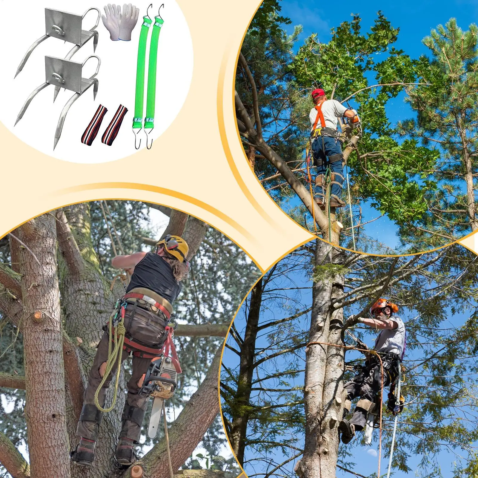 

Обувь с кошачьими когтями для скалолазания, шипы для работы на деревьях, оборудование для активного отдыха с регулируемым ремешком для сбора фруктов