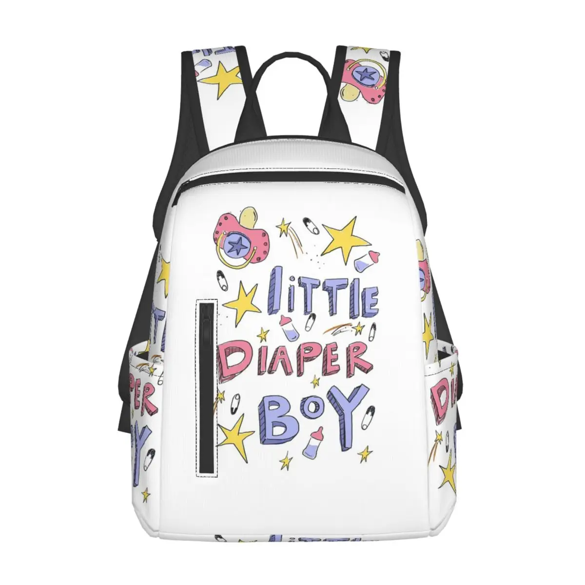 

Little Diaper Boy Abdl Backpack Daypack Large Capacity Kids BookBag School Bag Shoulder Bags for Men Women
