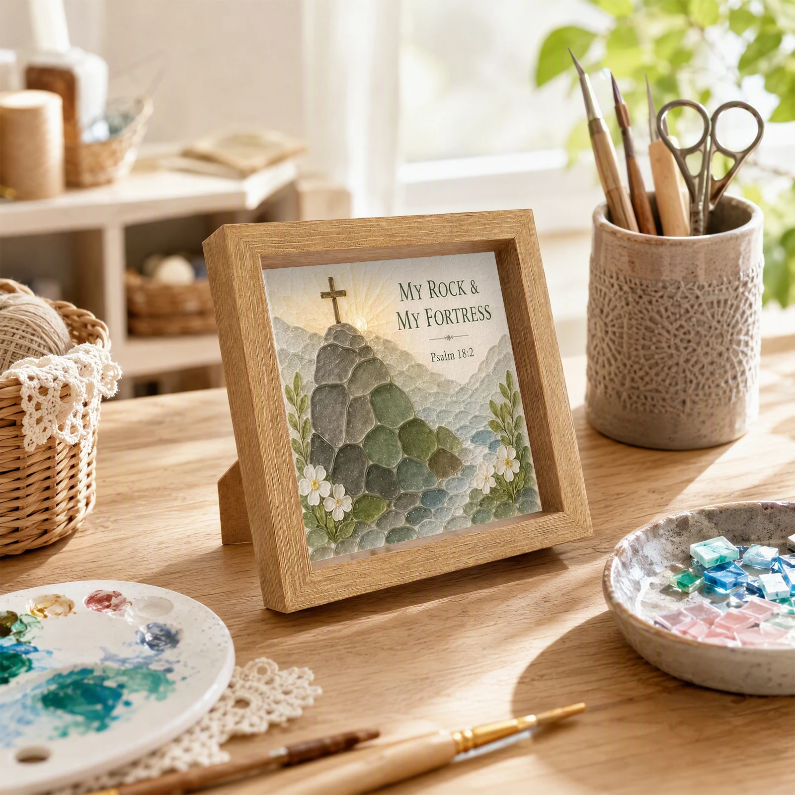 Framed DIY Mosaic Art Kit DIY Mosaic Kit 8 Projects Garden Ocean Theme Mosaic Making Craft Kit