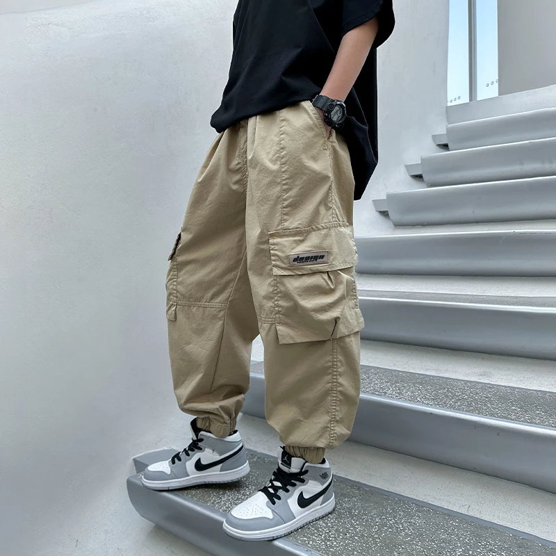 Cargo Pants For Boys Hight Quality Spring Autumn Children Trousers Casual Kids Streetwear Pants Teenage Clothes For 110-170cm image 6