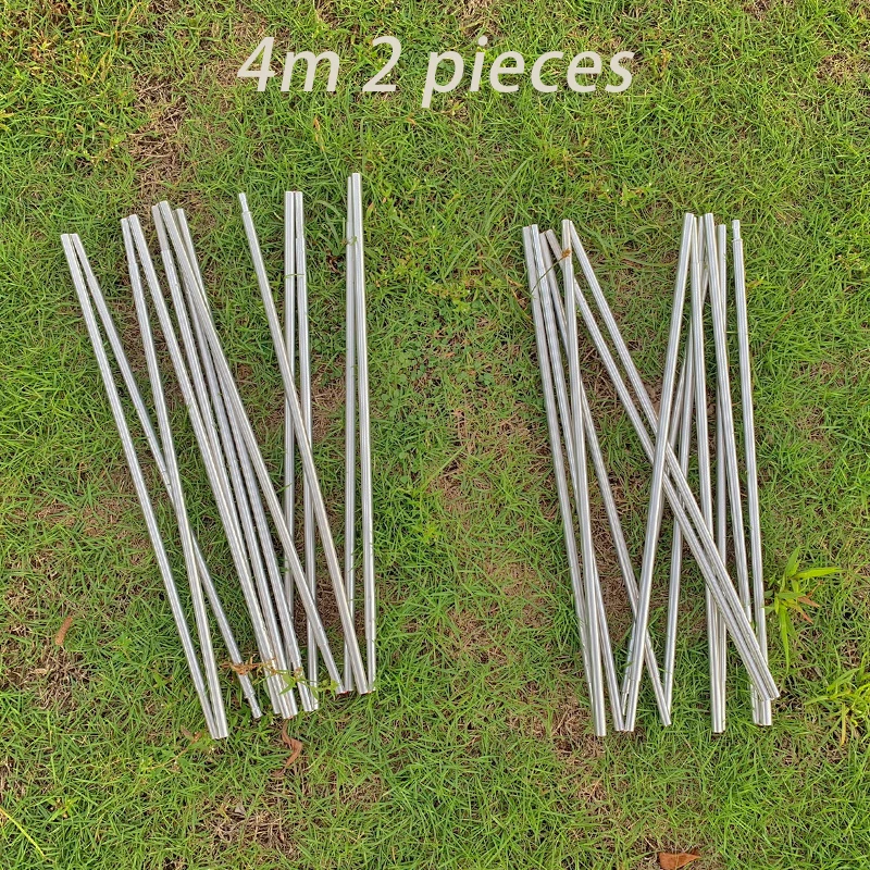 Zeltgestell-Ersatzteile: 8mm Aluminium-Zeltstange 3,6m 4m 4,4m – Reparaturzubehör für Outdoor-Camping-Fiberglas-Zeltstangen