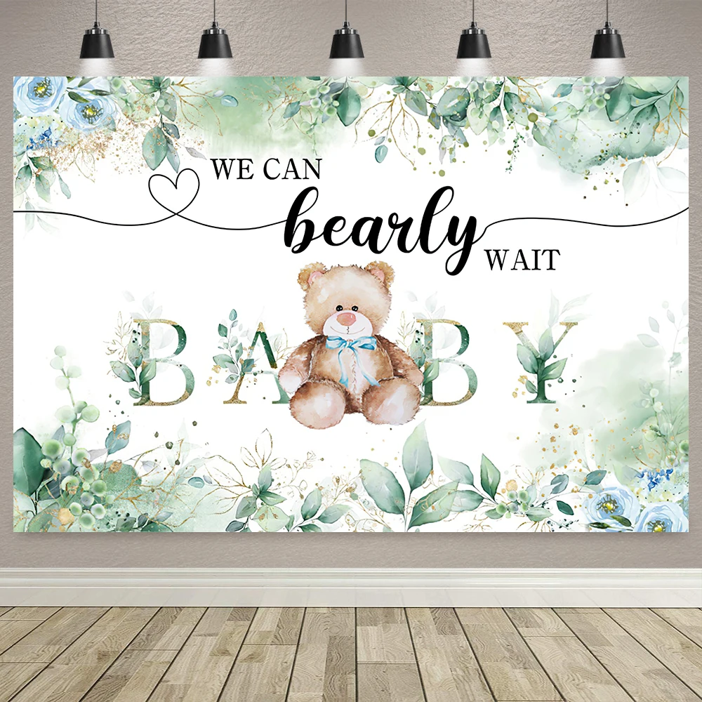 Boy Or Girl Backdrop Gender Reveal Newborn Photography Backdrop Baby Shower Party Decorations Bear Balloon Photo Background