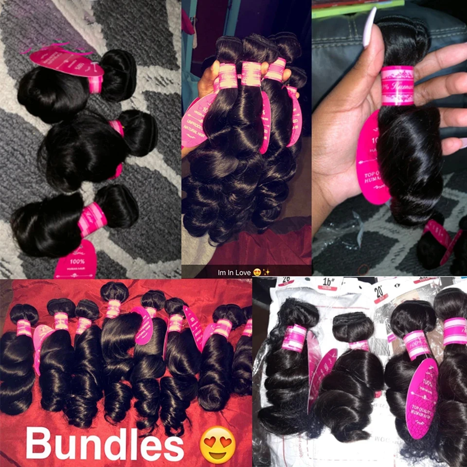 30 Inch Bundles Raw Indian 10A  Loose Wave Hair Bundles 100% Human Hair Extensions 3/4pcs/Lot Long Hair Remy Hair Weave  Bundle