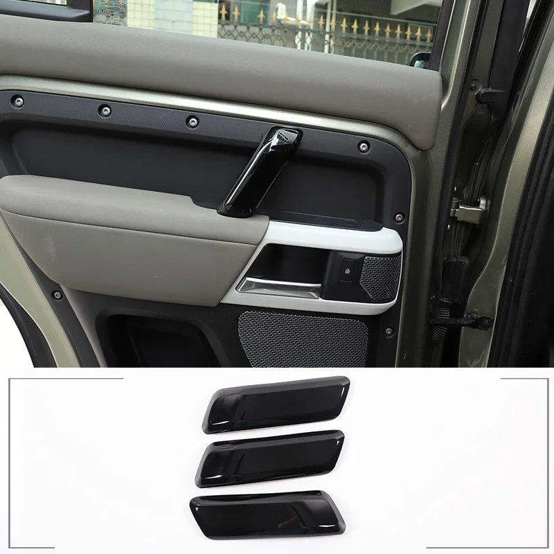 For 2020-2024 Land Rover Defender 90 110 ABS carbon fiber pattern car door handle cover sticker accessories (High-end version)