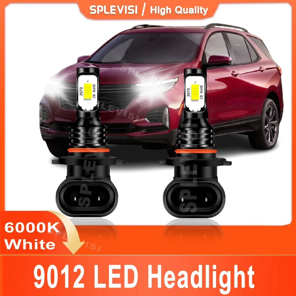 

1Pair Upgrade Led Car Light Bright White 9012 For Chevrolet Equinox 2018 2019 2020 2021 LED Headlight 70W 8000LM Plug and Play