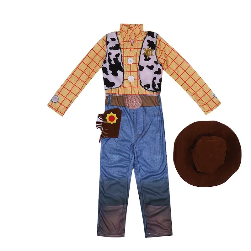 Kind Junge Cowboy Woody Der Western Sheriff Kinder Kostüm Halloween Karneval Party Cosplay Kostüm Kindergarten Leistung