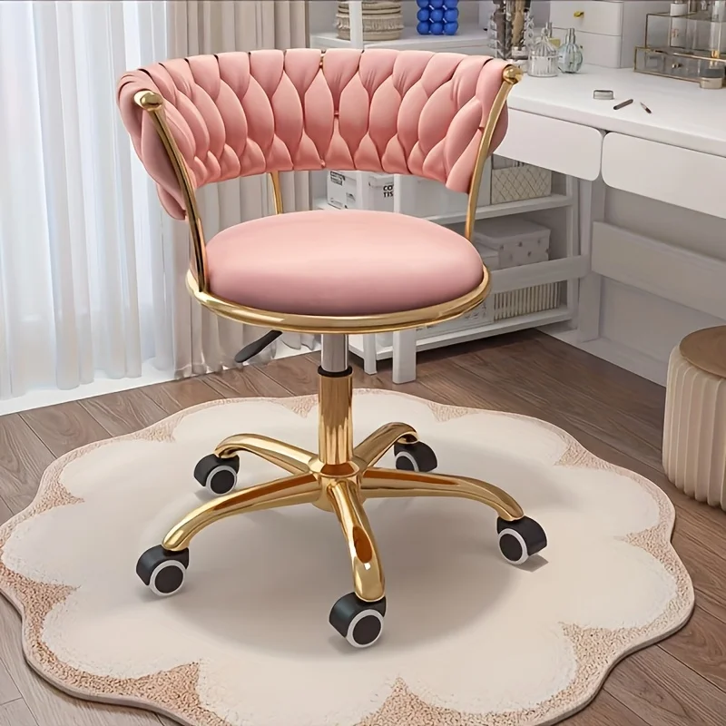 Dressing Chair，Swivel Adjustable Height Vanity Stool, Accent Chair for Bedroom Makeup, Salon, Spa & Home Office image 3