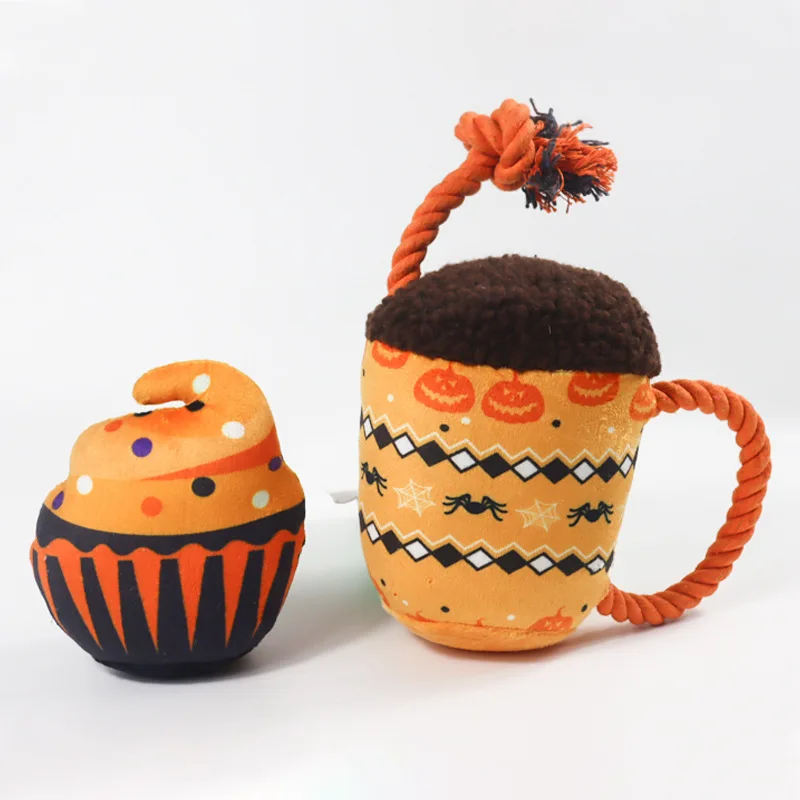 Dog toy with sound, durable for chewing, plush knot, suitable for puppies, Corgis, and Teddy dogs, helps expend energy