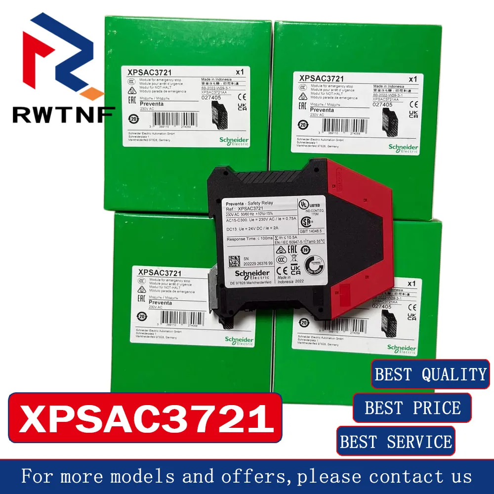 

Brand New Genuine XPSAC3721 Schneider Safety relay 230V AC, 100% original warehouse stock