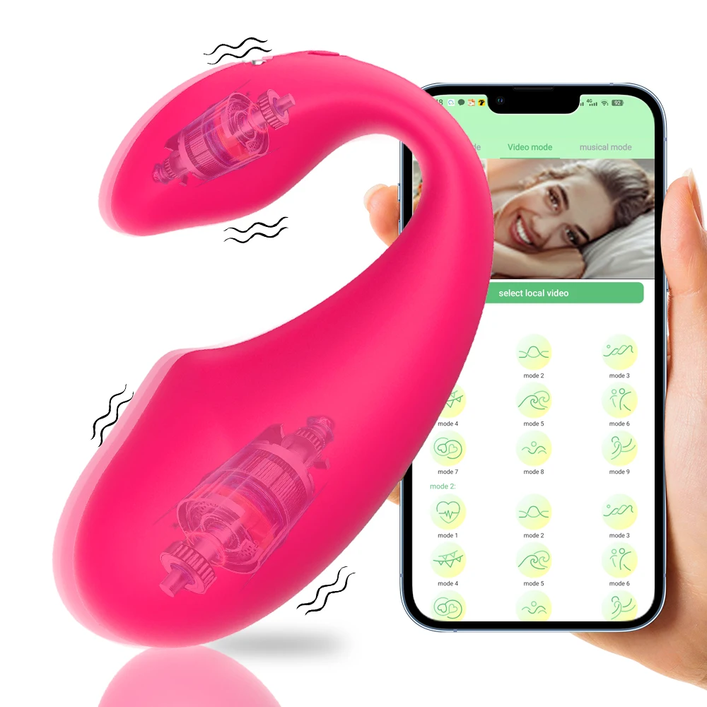 APP Bluetooth Control Vibrator for Women Clitoris G Spot Dildo Massager with 2 Motors Vibrating Egg Panties Sex Toys for Adults