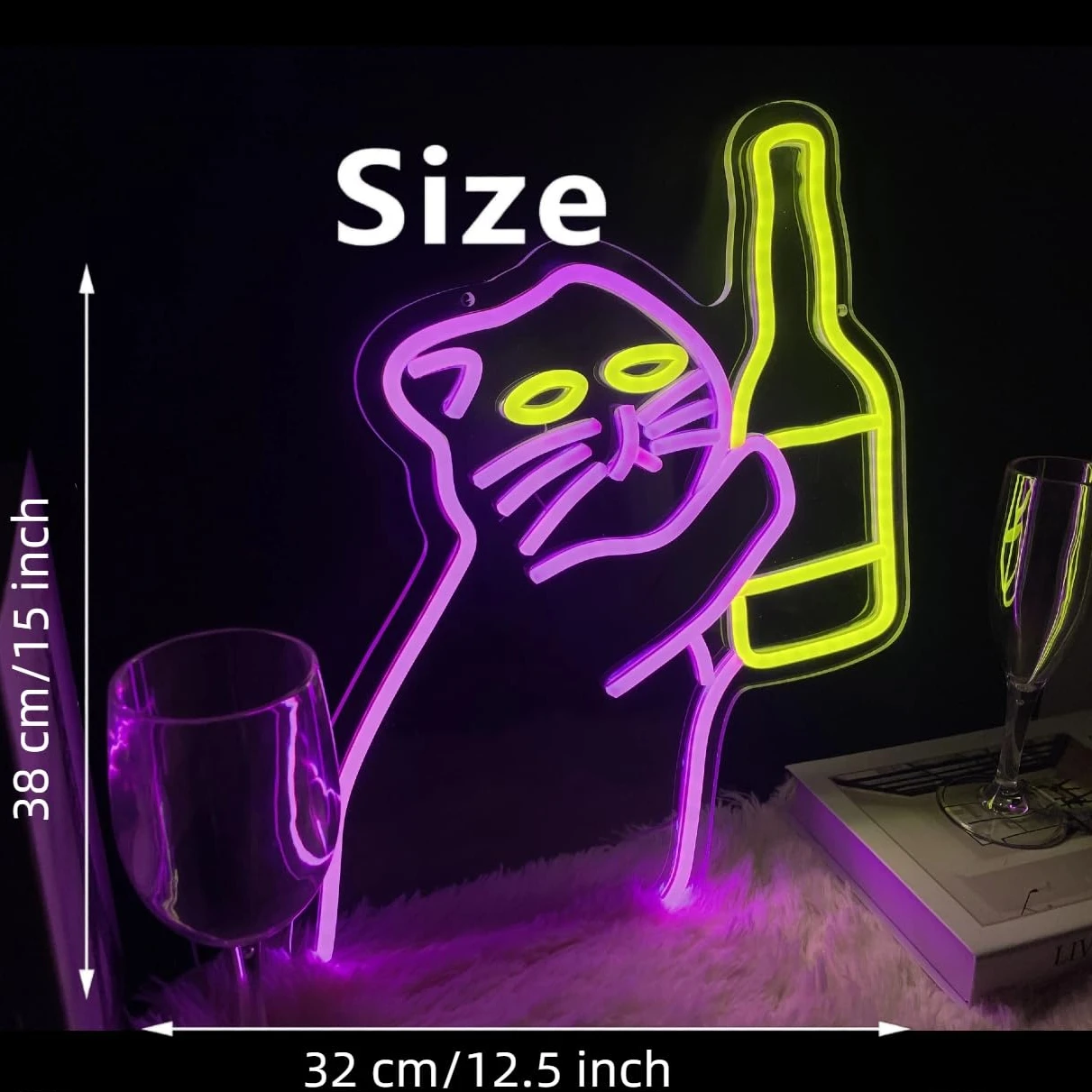 Kedi Şişesi Neon Tabela, Komik - Commercial Kitchen Store incelemesi ve fiyatı