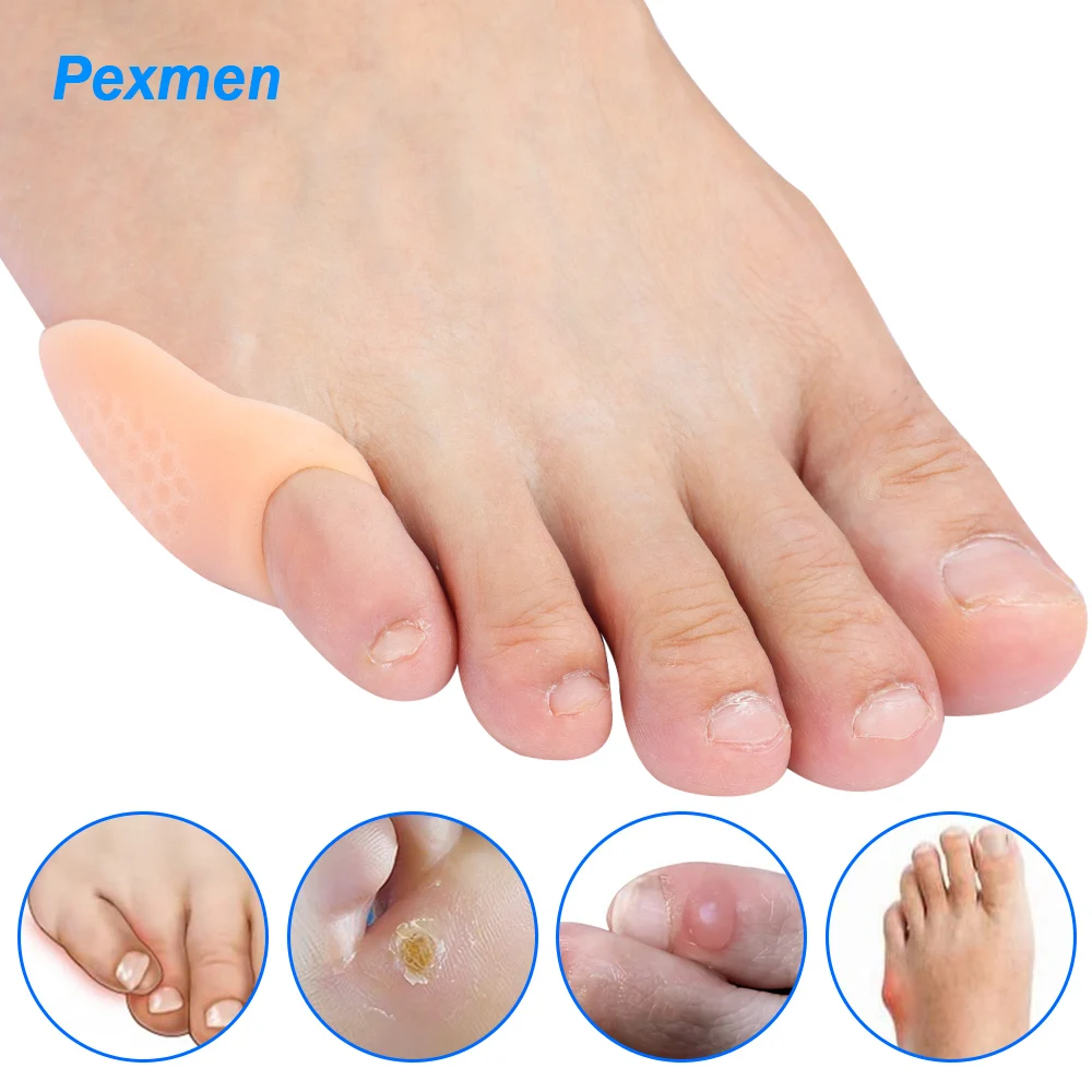 

Pexmen 2/4/10Pcs Gel Bunion Corrector Pinky Toe Sleeve Pain Relief Little Toe Protector Prevent Corns Calluses Foot Care Tool