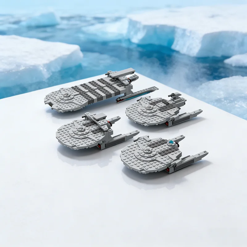 

1013pcs MOC Space Miranda Class Starship Update Pack 1 Model Building Blocks Construction Christmas Gifts Toy Brick Kids