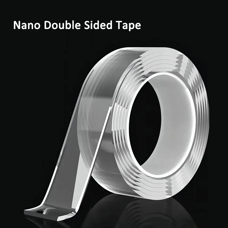 1M/2M/3M/5M Nano Double Sided Tape Transparent Adhesive Strips Strong Sticky Reusable Waterproof Washable Tape