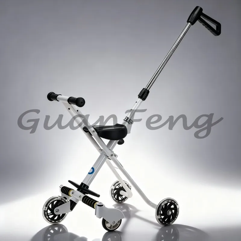 One-Click Folding Lightweight Baby Stroller, Rideable & Reclinable, Easy to Carry for Outdoor Travel