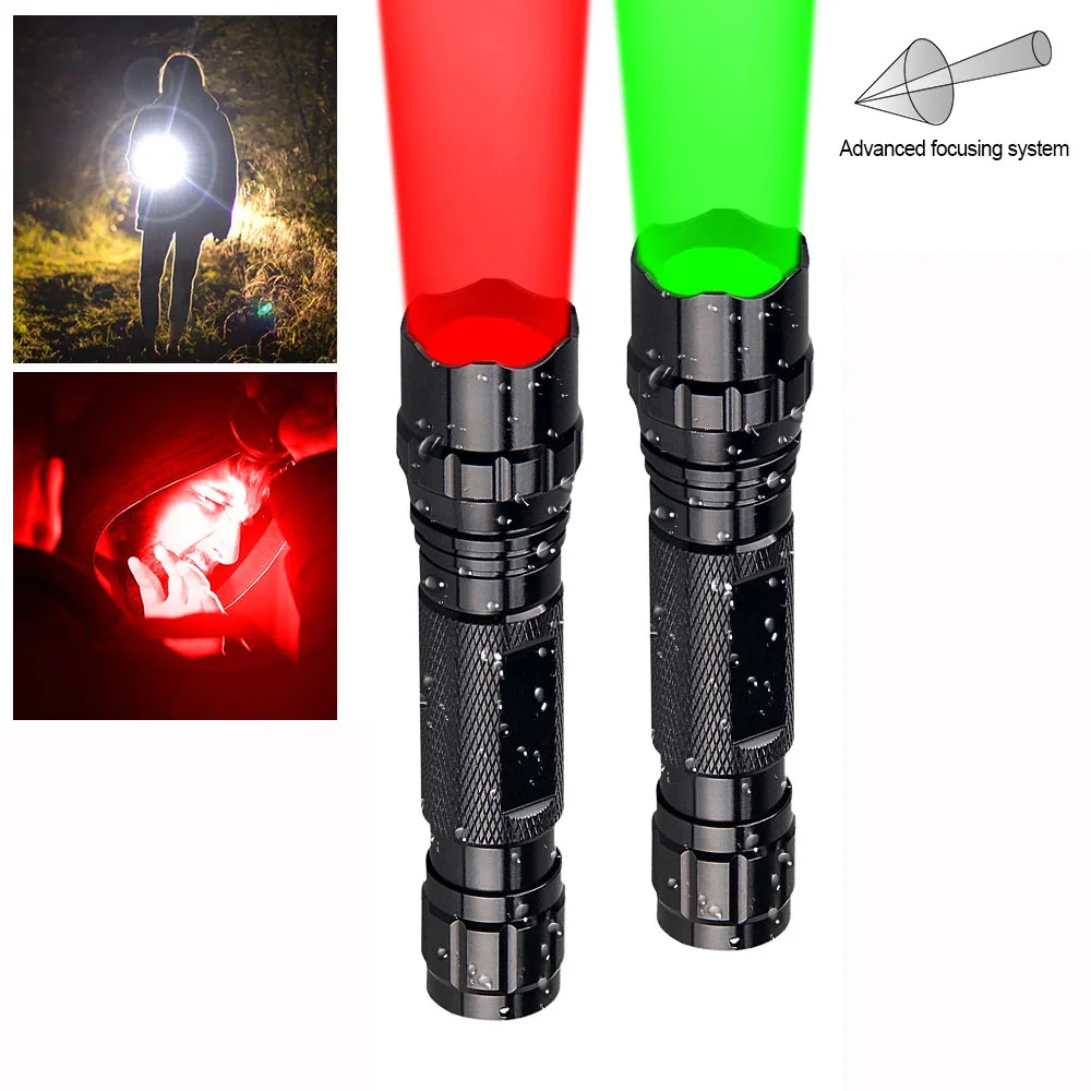 Imagem -02 - Zoomable Led Lanterna Tática Tocha Caça Lâmpada Luz de Flash Ajustável Rifle Âmbito de Montagem Switch 18650 Carregador 300 Jardas