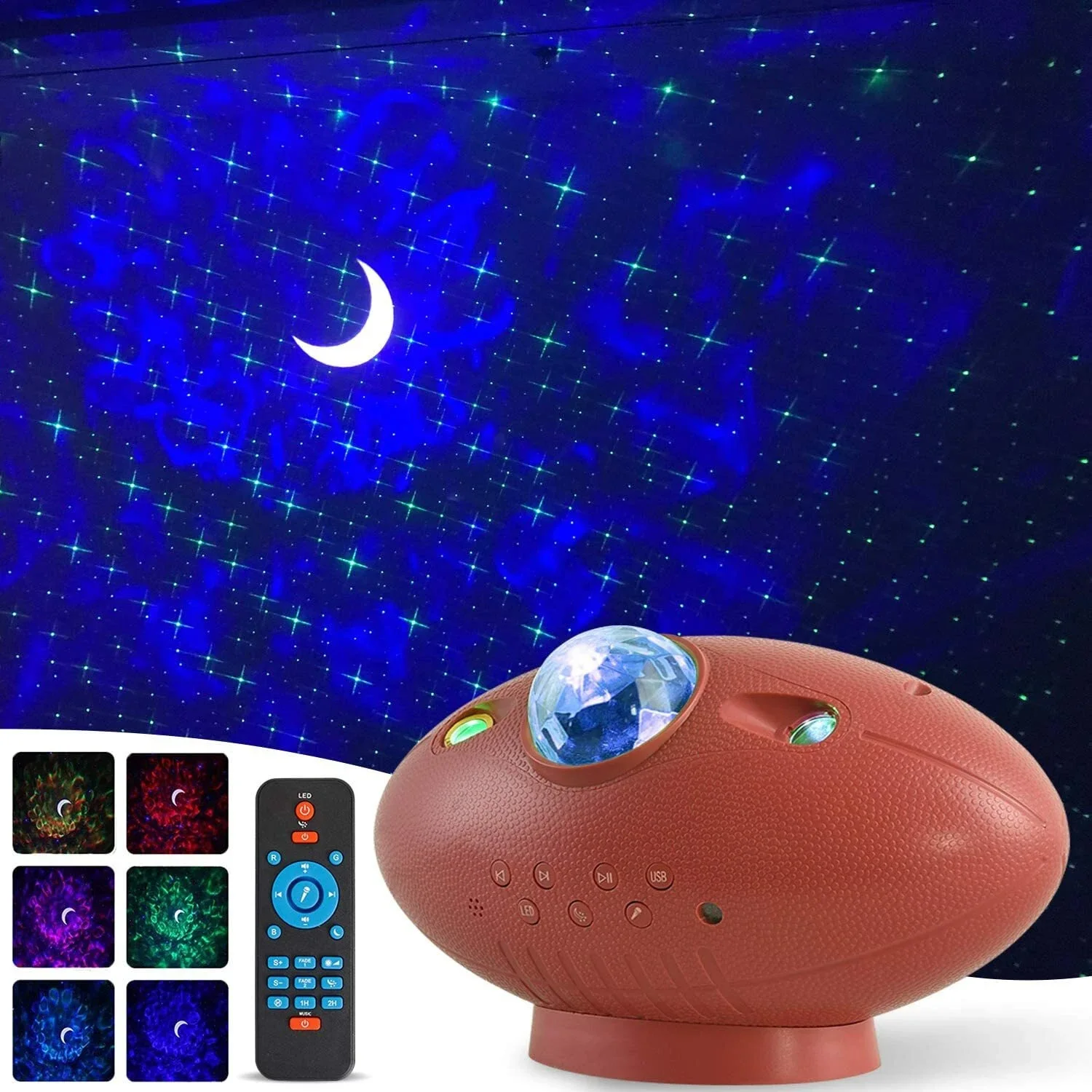 

Music Starry Sky Projection Light with Remote Control and Bluetooth Playback, Suitable for Parties, Festivals and Carnival