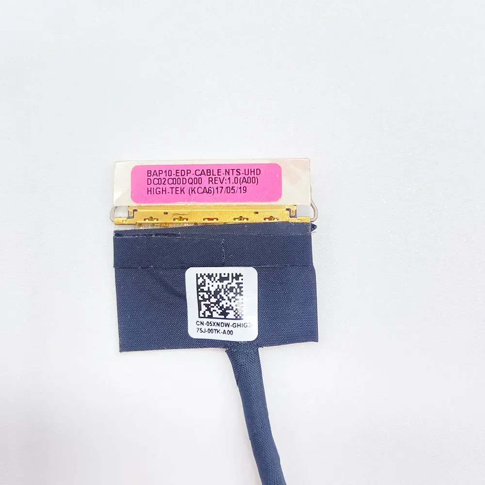 Câble flexible pour écran vidéo Dell Alienware 15 R3 R4 R5 UHD 4K 05XNDW, ruban d'affichage LCD LED pour ordinateur portable et caméra