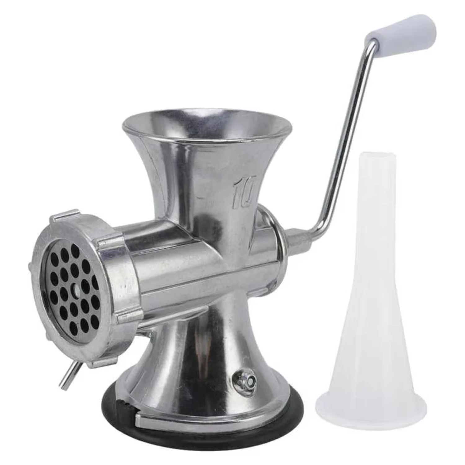 Silver Manual Meat Grinder - Aluminum Alloy Sausage Filling Kitchen Machine