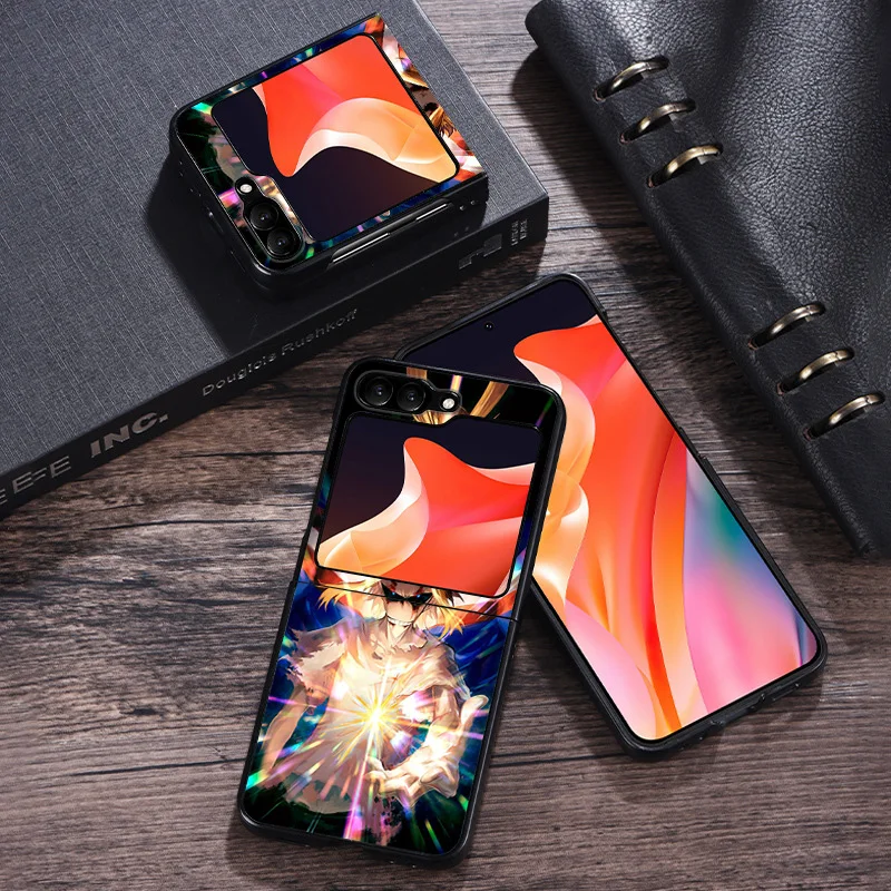 Phone Case for Samsung ZFlip6 5G Z-Flip5 My Hero Academia deku Galaxy Z Flip4 Flip3 Flip 6 5 4 3 Shell Black Cases Cover